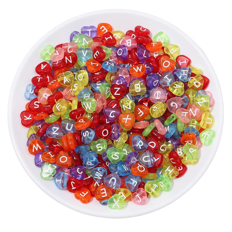 500G Acrylic Letter Geometry Beads For Jewelry Making DIY Necklace Accessories