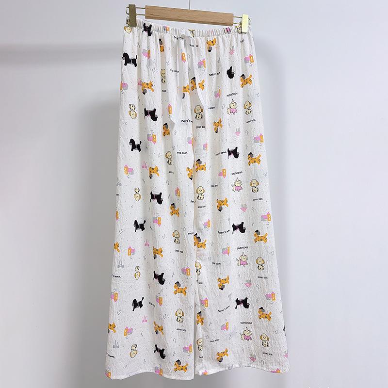 Cloud Cotton Cartoon Pajama Pants: Women's Loose, Breathable, Casual Long Pants for Spring/Summer - Youth Home Essential