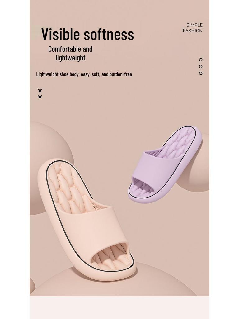 High-End Men's Non-Slip Odorless Indoor Slippers: Stylish Bathroom, Bathing, and Home Sandals for Summer.