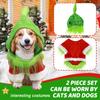 Christmas Green Haired Cat Dog Pet Hoodie, Pet Clothing, Christmas Dog Clothing