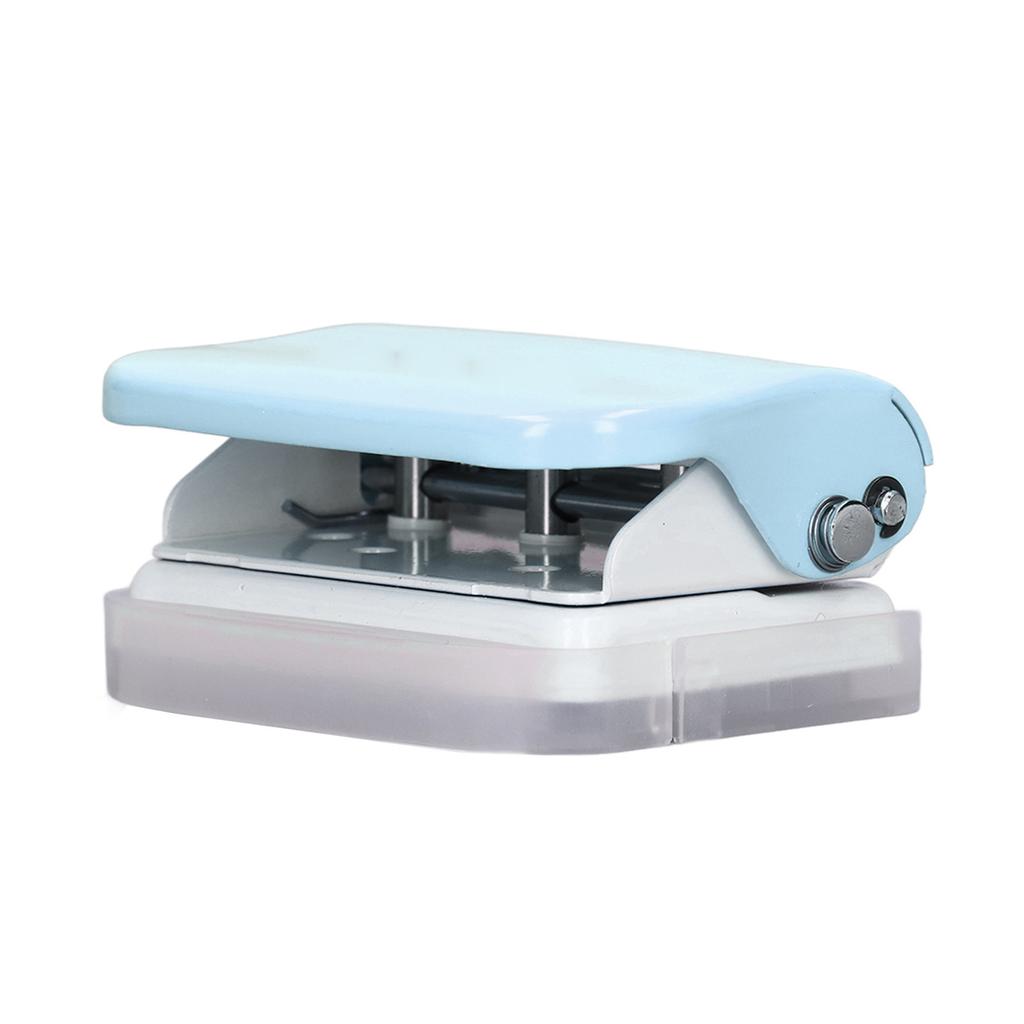 Hole Punch Ruler Design Quick Positioning 3 Holes Metal Paint Body Loose Leaf Puncher for Documentation