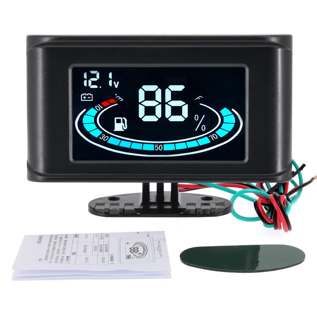 Multiple Combinations Car LCD Digital Gauge Oil Pressure Voltmeter Water Temperature Fuel Level Oil Temperature Meter For 12V