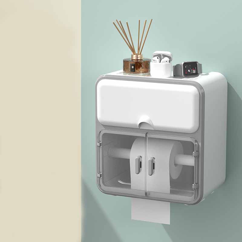 Waterproof  Tissue Box Toilet Wall-mounted Paper-pulling Creative Waterproof Shelf Paper Roller