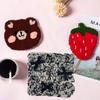2Pcs Korean Knitted Coaster Blended Wool Table Place Mat Placemat Insulation Pads  Living Room