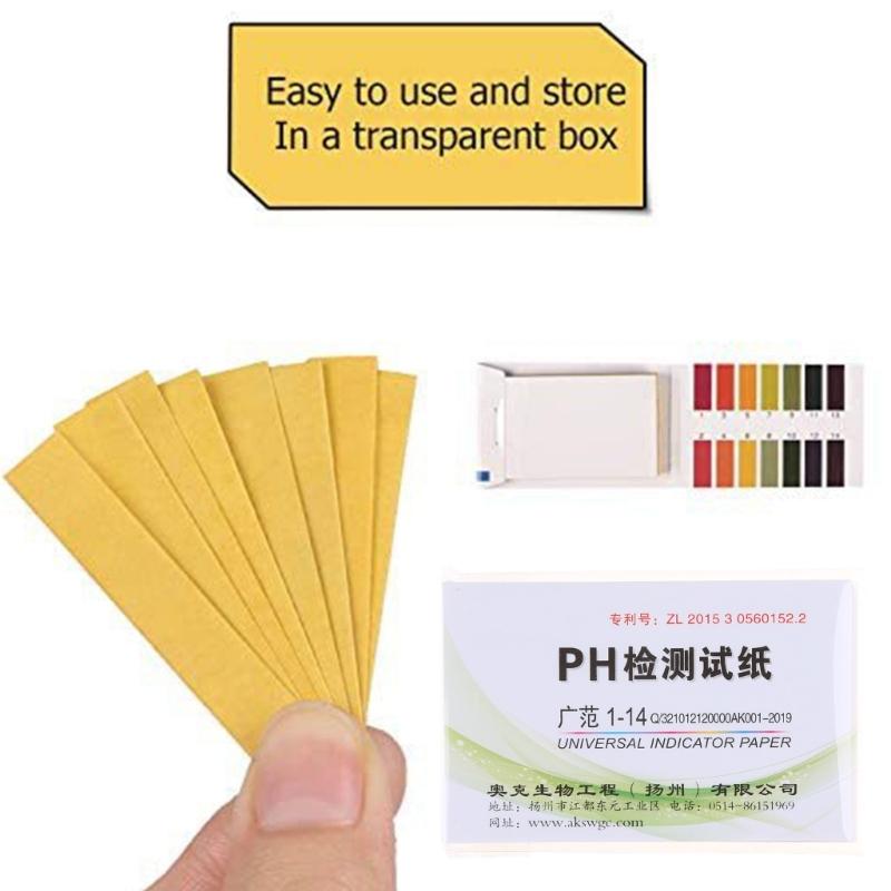 1 Pack 80 Strips Test Strips 1-14pH Test Litmus Paper for Water Soil Testing Alkaline Acid Indicator Testing Strips
