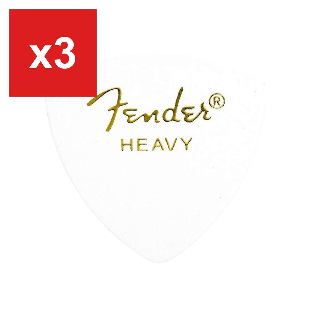Fender 346 Shape Picks, Heavy, White (12 Pack)