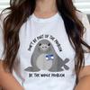 Sei Nicht Teil des Problems Lustiges Seehund Kunst T-Shirt