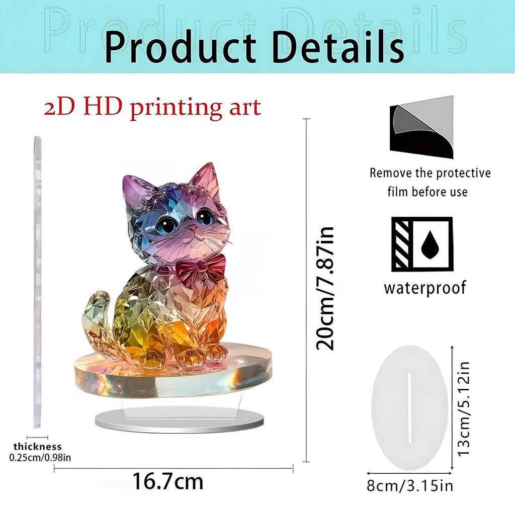 Fairy Tale Flower Fairy & Unicorn 2D Acrylic Ornament for Home Decor