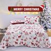 Christmas Tree Elk Pattern Bed Hat Four-Piece Bedding Set Bedroom Dormitory Bedding Decoration