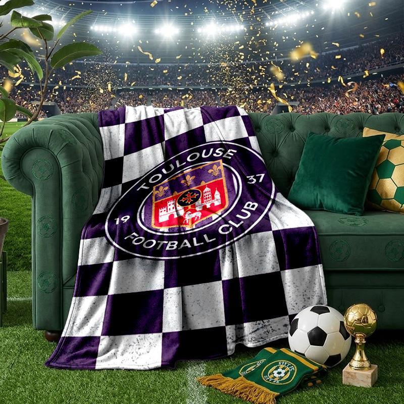 Toul-ouse Football Blanket Lightweight Ideal Bedding Blanket Perfect for Travel, Camping, Living Rooms, Offices, Sofas, Fan Christmas gift