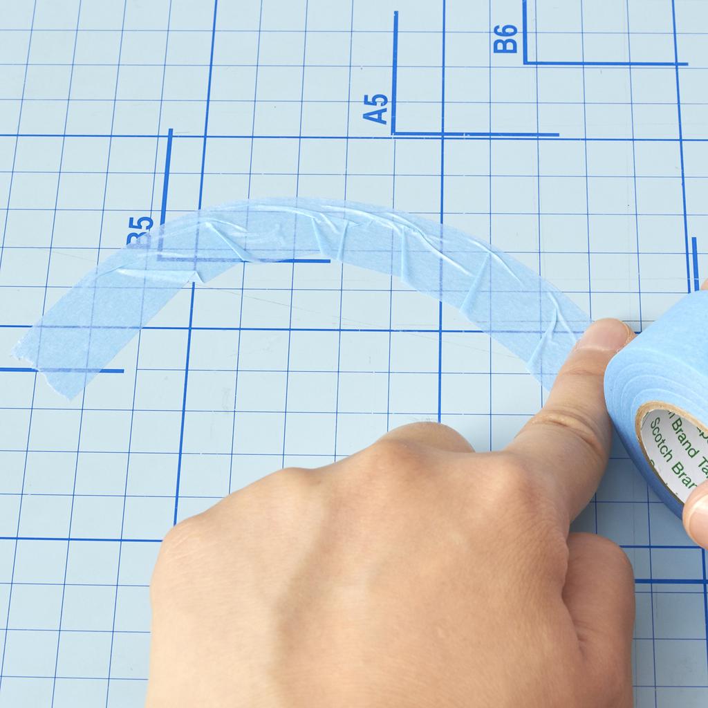 3M Scotch Masking Tape 7 Light 18mm X 18x18mm 2899, Rolls, Blue, 18m,