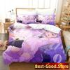 2023 Murasaki Shion Bedding Set Duvet Cover Sheet Printed Bed Set Pillowcase Bed Full Queen King Size Comforter Bedroom