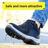 Men's Safety Shoes Anti Slip Working Shoes Breathe Waterproof Steel Toe Sneakers Anti Smashing Piercing Work Shoe Wear-resistant
