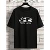 European Sizes Spring and Summer Short-sleeved T-shirt American Fashion Fashion Label Printed Men's Youth