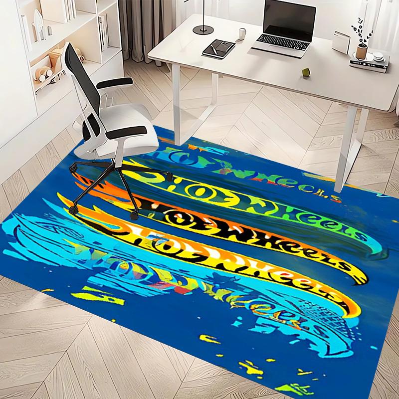 1pc Hot Wheels logo4 Print Area Rug - Soft, Washable Non-Slip Indoor Mat, Living Room, Home Office Decorative Rug,Office Decorative