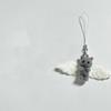 Cute Angel Wings Fuzzy Kitty Cat Heart Keychain Flocked Kitten Kawaii Phone Chain Anti-Lost Lanyard Pendant Bag Decor Gift