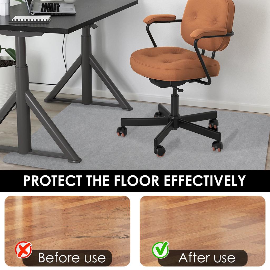 Office Rolling Chair Mat Anti Slip Self-adhesive Desk Rug Gaming Swivel Chair Mat Protective Rolling Floor Desk Bedroom
