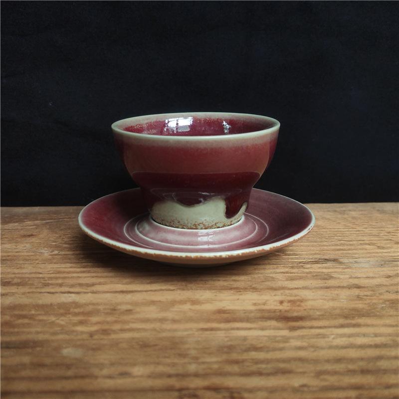 Creative Ceramic Cup Light Luxury Coffee Cup Saucer Set Retro Design Water Cup Afternoon Tea Cup