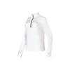 Fila Solid Color Stand Collar Fitness Slim Fit Long Sleeve Raglan T-Shirt Women Tops Jade-White A11W341207F-WT