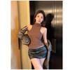 Tops Straps Sexy High Neck Inner Season Strap Waist Chest Pad Slim Sling Vest Women's Summer Halt Back Bottom Shoulder Dig