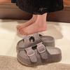 Fashion Smile Women Slippers Summer Casual Women Shoes Retro Trend With Buckle Slippers Comfortable Beach Slippers Round-headed Slippers
