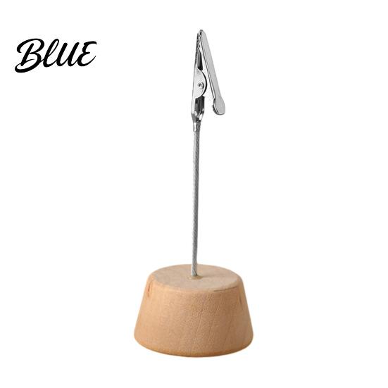 Waterproof Wooden Clip Wood Place Card Holder with Metal Clip Small Table Number