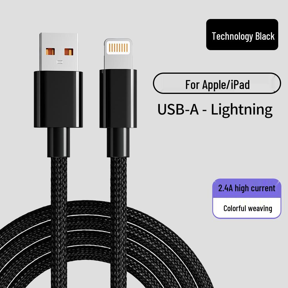 Colorful Braided USB Cable for Apple 8/13/14 - 20W Fast Charging