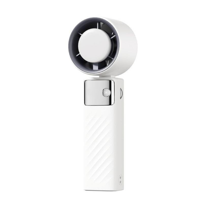Multifuntional LED Display Fan Efficient Cooling Fan Quiet Powerful Fan 3000mAh Battery ABS Texture for Outdoor Travel