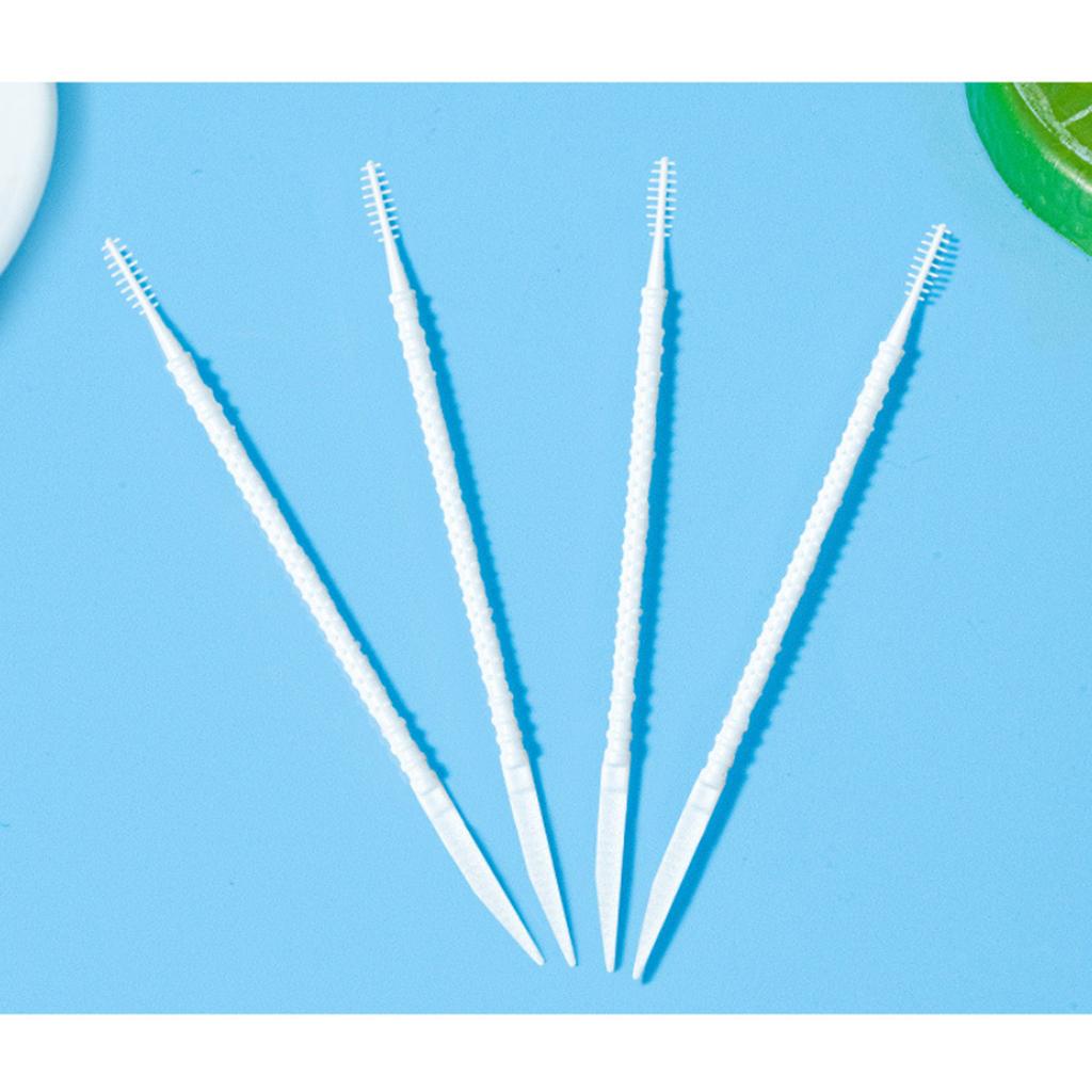 300pcs Toothpick 2-In-1 Dental Floss Picks High Toughness dental Brush Teeth Stick Tongue Scraper Oral Care Tools Professional Toothpicks Sticks