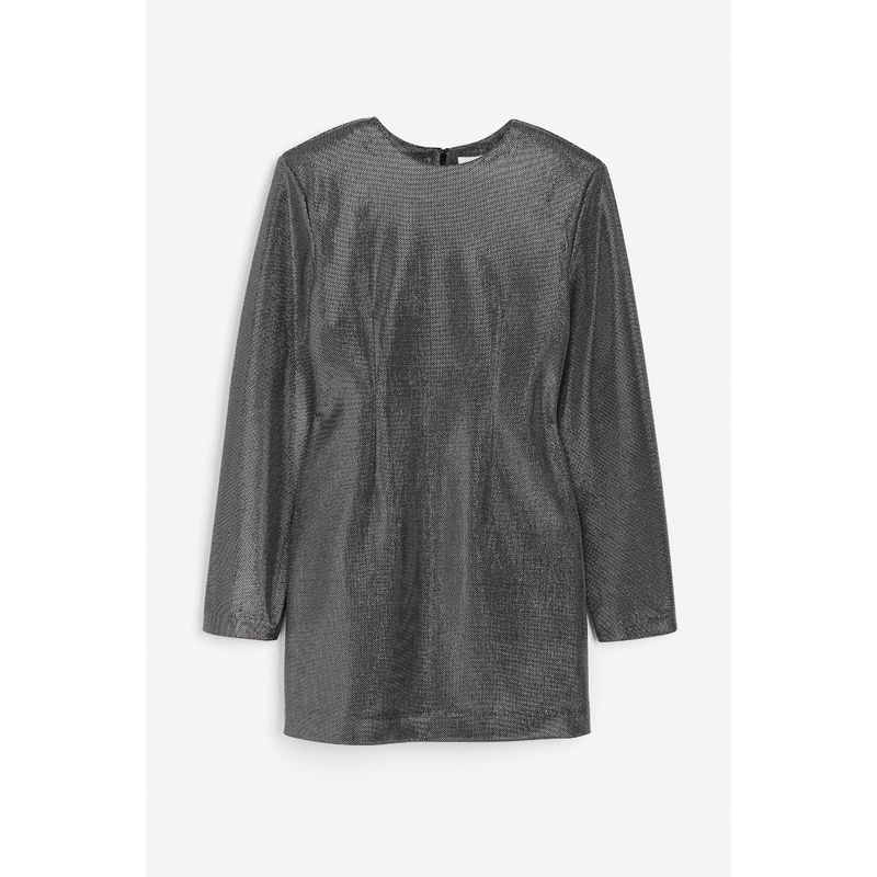 

HM Women s Clothing Dress Autumn Fashion Casual Belt Padded Shoulder Long Sleeves Glitter Skirt 1210235