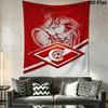 Spartak Moscow Football Club Wall Tapestry Aesthetic Wall Hanging Printed Fabric Blanket Decorative Tapestries for Bedroom Living Room Home Decor
