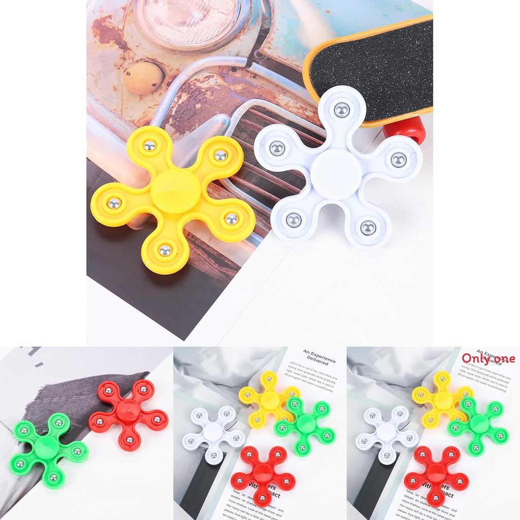 Plastic Fivestar Finger Spinner Gyroscope With Spiral Bearings For Stress Relief And Focus