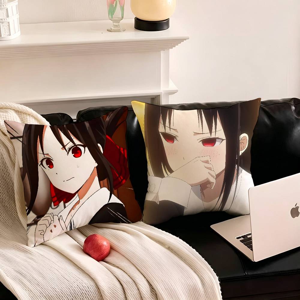 1pc Cute Kaguya Shinomiya Pillow Case Fashion Square Pillowcase Bedroom Sofa Room Ins Decoration Leisure