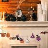 12pcs/set DIY Pumpkin Bat Ghost Pendant Cartoon Halloween Paper Hanging  Cosplay Party