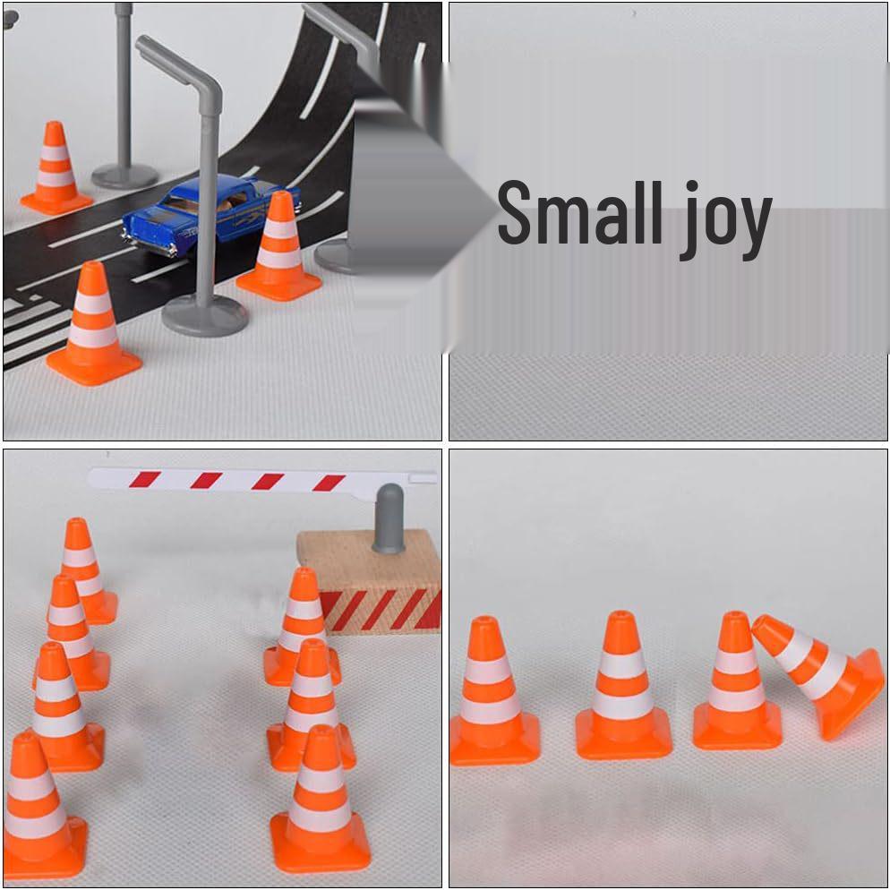 Mini Traffic Cones & Road Signs: Toy Landscape & Track Accessories for Kids