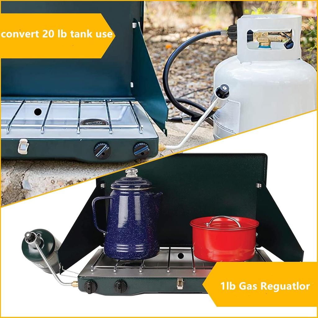 6Feet Propane Adapter Hose 1 Lb To 20 Lb Converter for Coleman Propane Stoves, Fold N Go Stoves To Connect 5lb - 20 Lb Large Propane Tank, Not Fit