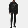WE11DONE Classic Art Logo Wd Logo Single-Breasted Badge Denim Jacket Unisex Jacket Black WD-DJ6-20-060-U-BK
