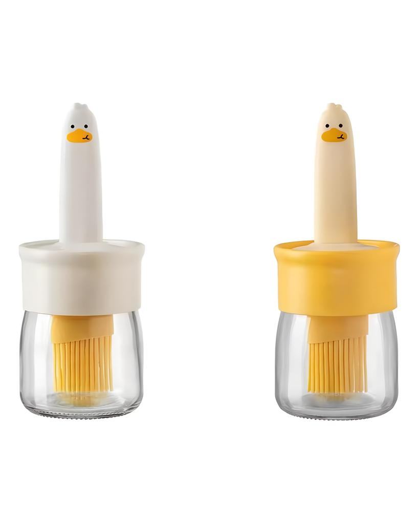 Silikongrill Silikongrillöl Küche Hochtemperaturbeständig Integrierte Gewürzflasche Pfannkuchenölpinsel Grill