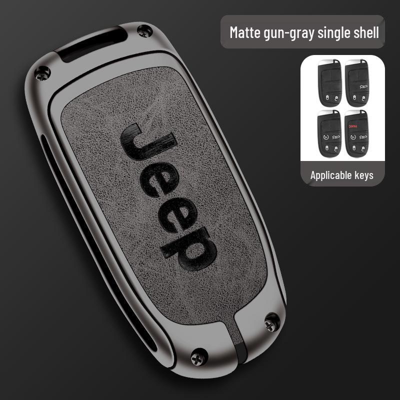 Metal Key Cover for Jeep Compass, Cherokee, Renegade, Grand Commander, Wrangler