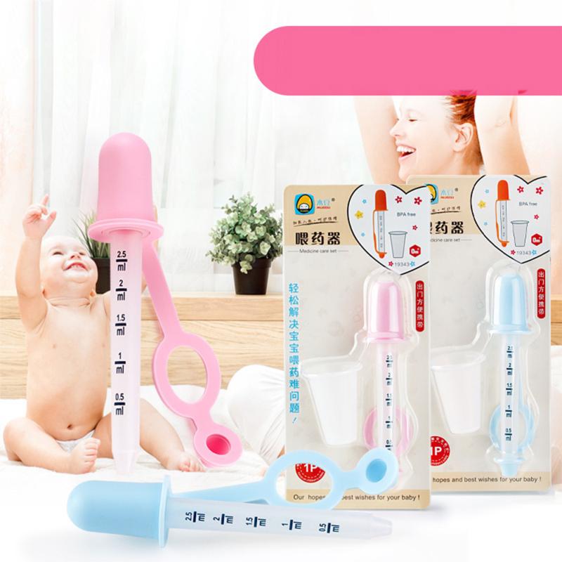 Kids Baby Dropper Shape Simple Silicone Medicine Feeder with Scale