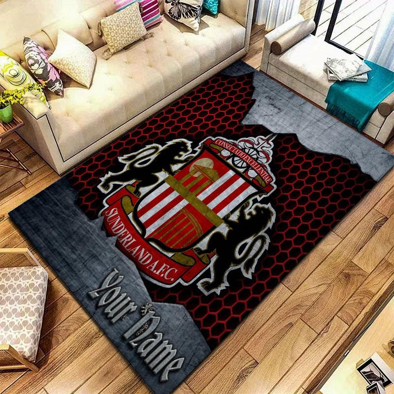 Sunderland A.F Custom Name Carpet Rug for Living Room Bedroom Home Sofa Decoration,Kids play Non-slip Floor Mat