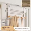 1Pcs Over The Door Coat Hook Rack 5/7 Sturdy Wood Knobs No Drill Installation For Hanging Bags Coats Towels In Entryway Bedroom