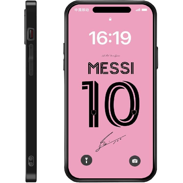 Nikitea ZERMU for iPhone 15 Pro Max Case, Lione%l Mess%i Super Soccer Star Miam%i #10 Fashion Full Protection Soft Silicone TPU Shock Absorption