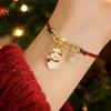 Wrist Accessories Christmas Bracelets, Red Green String Bracelet, Adjustable Charm Bracelet Luminous Wristbands with Glow in The Dark Bead for