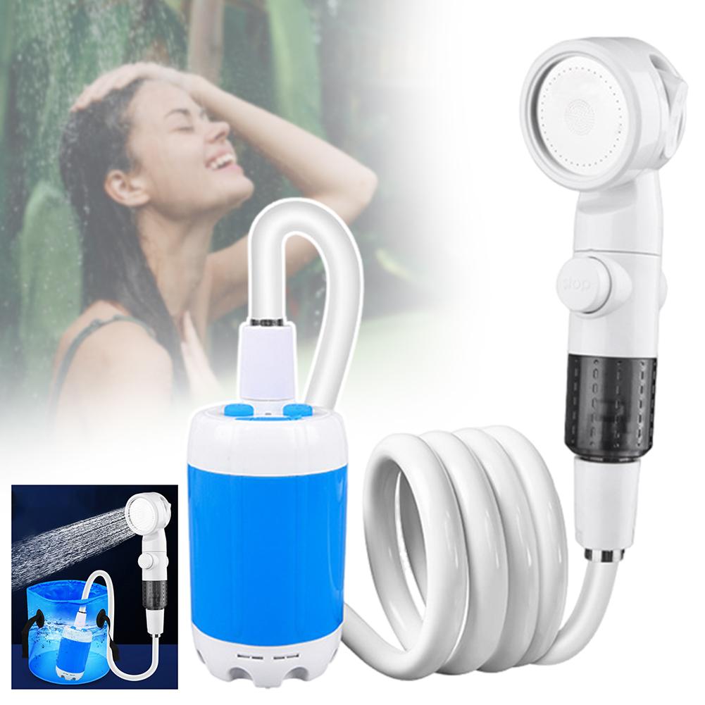 USB Electric Shower Rechargeable Mobile Bathing Pump With Digital Display For Cleaning Cars Pets