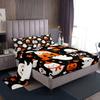 Halloween-Themed Pumpkin Pattern Bed Hat Four-Piece Bedding Set Bedroom Dormitory Bedding Decoration