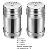 2 Stück Pfefferstreuer Spiegelpolieren Rostfreier Edelstahl Gewürzgewürzspender Shaker für Zuhause