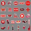 52 Red Cartoon Doodle Personalized Suitcase Suitcase Scooter Car Mobile Phone Waterproof Decorative Stickers