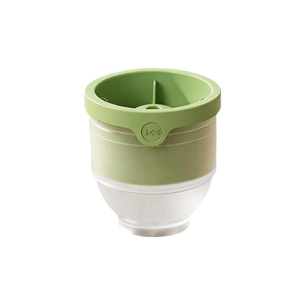 Reusable Ice Cube Mold Spherical Ice Bucket Ice Ball Mold Summer DIY Refrigerator Freeze Ice Maker Green-6cm