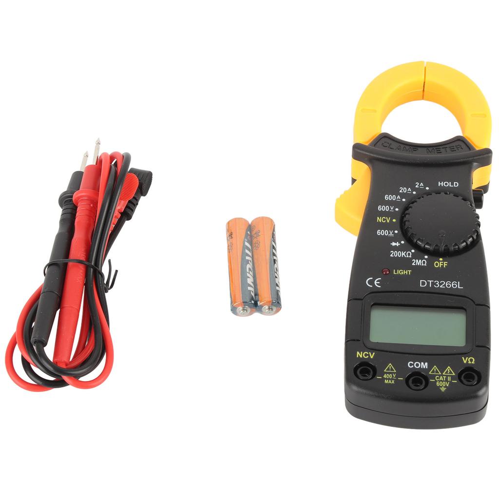 Clamp Meter Digital Clamp Meter Digital Clamp Multimeter LCD Display Clamp Ammeter DT3266L Shipped with included batteries